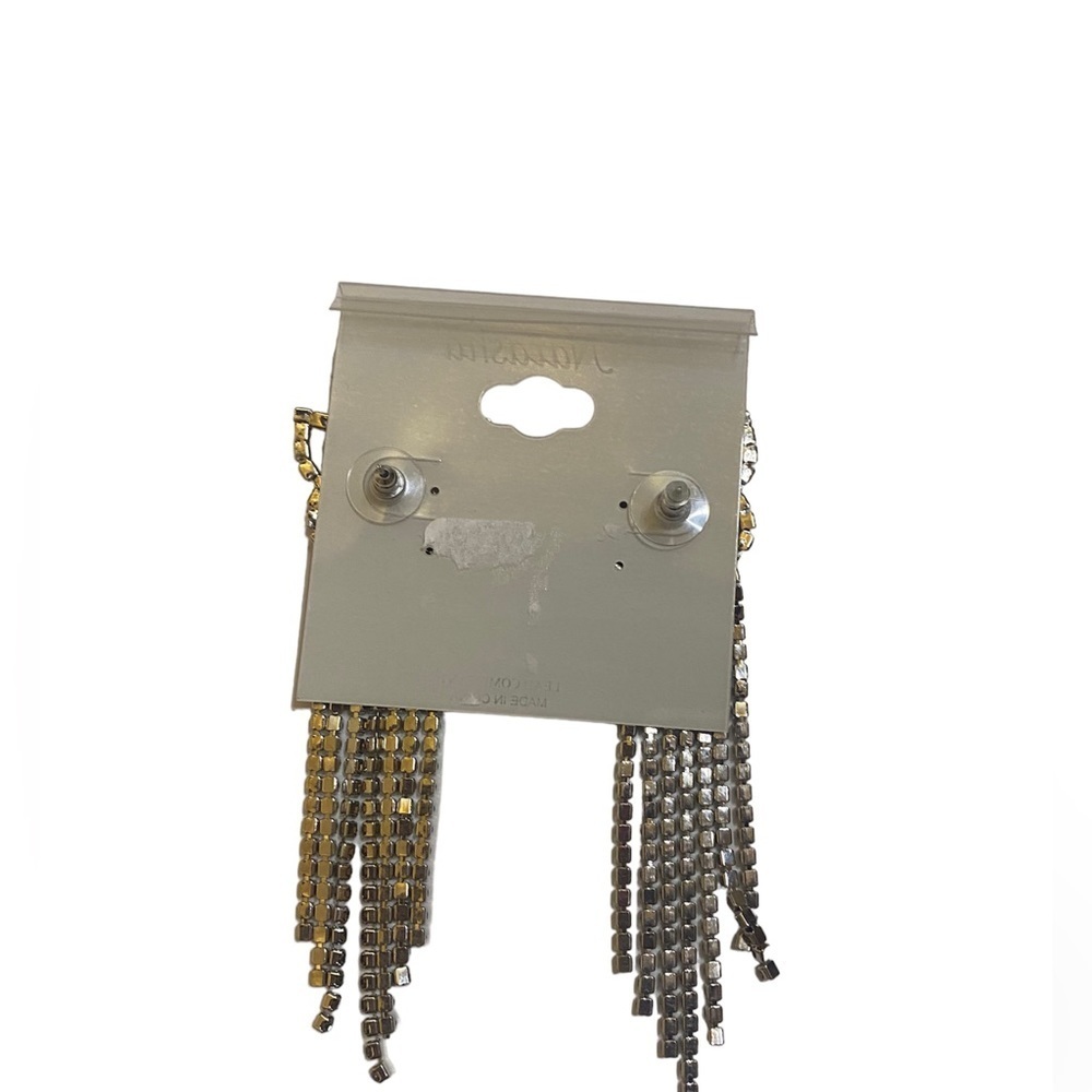 Natasha Rhinestone Dangle Earrings - Picture 3 of 5